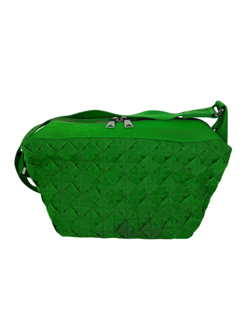 Bottega Veneta Intrecciato Green Webbing Crossbody Bag